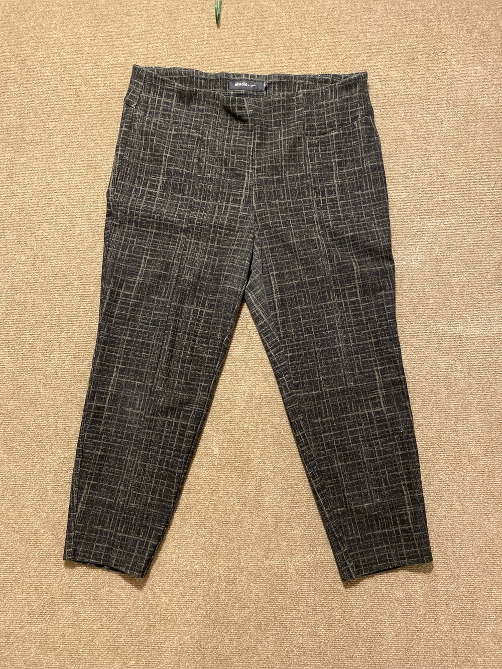 Studio by Torrid Gray Crosshatch Skinny Ankle Pants Pull On Plus Size 3X